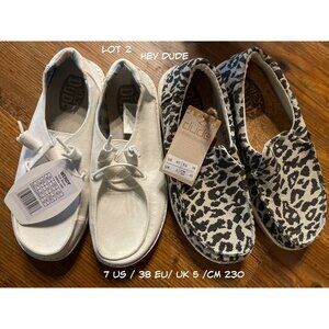 Hey Dude Women's Wendy Silk Moon Slip-On Shoes - Misty Woven Cheetah, Size 7 New